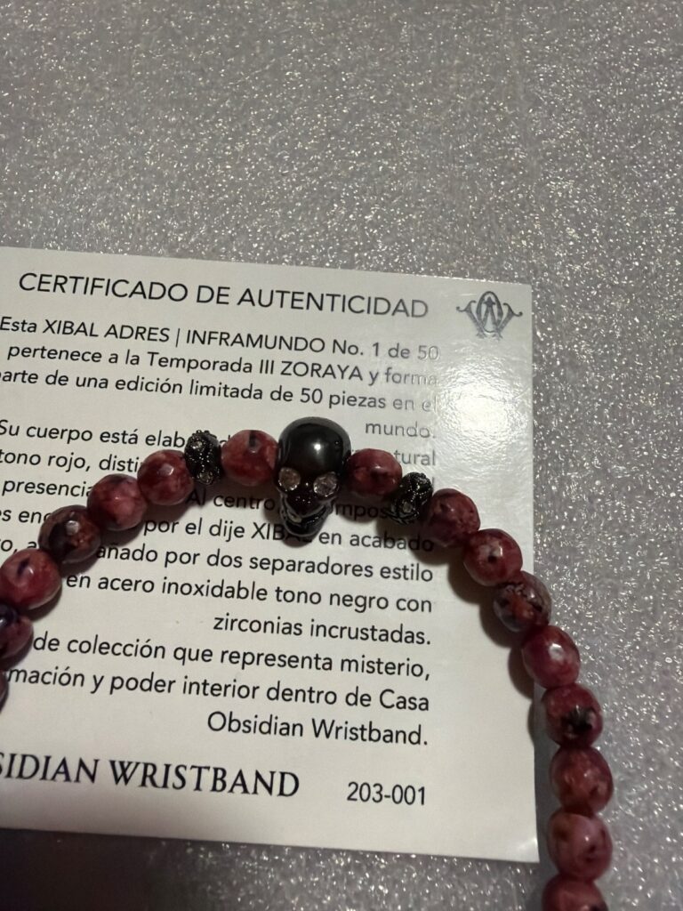 XIBAL ADRES · pieza de la Casa Obsidian Wristband