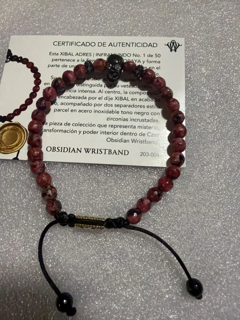 XIBAL ADRES · pieza de la Casa Obsidian Wristband