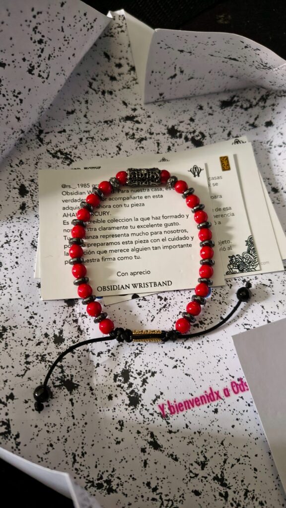 AHAU MERCURY · pieza de la Casa Obsidian Wristband