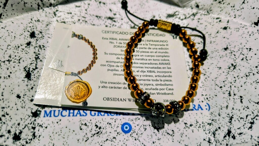 XIBAL AWAKE ZAMAYA · pieza de la Casa Obsidian Wristband